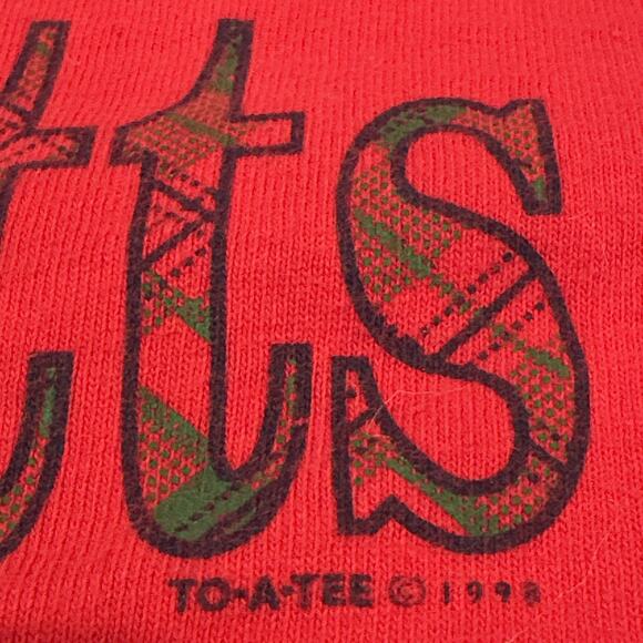 Size XL Vintage Sportswear Shirt Massachusetts Single Stitch Red Green Christmas - Picture 3 of 10